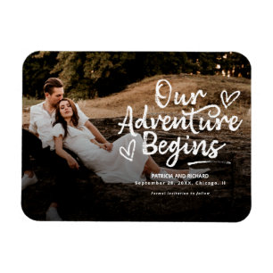 Magnet Flexible Notre aventure commence Photo de sauvegarde de dat