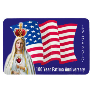 Magnet Flexible Notre Dame de Fatima USA DRApeau 100e ANNIVERSAIRE