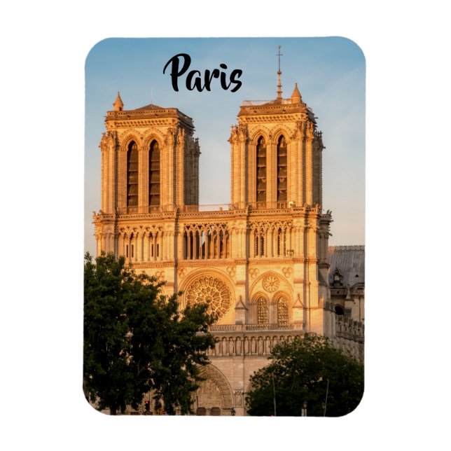 Magnet Flexible Notre Dame de Paris à l'Heure d'or - Paris, France (Vertical)