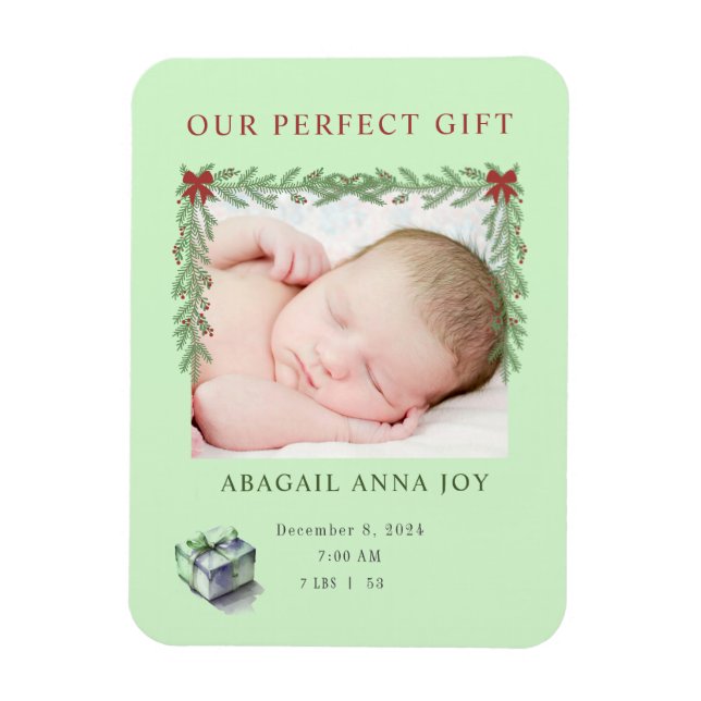 Magnet Flexible Notre Faire-part cadeau parfait pour bébé (Vertical)