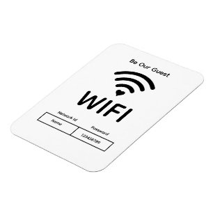 Magnet Flexible Notre Mot De Passe Wifi Invité Aimant Photo Flexib