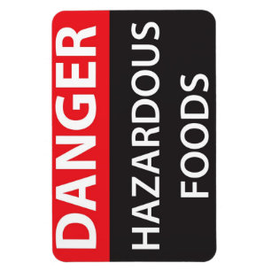 Magnet Flexible Nourritures dangereuses de danger