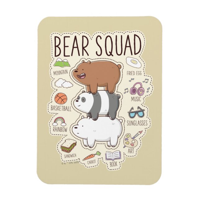 Magnet Flexible Nous les ours nus - Journal des équipes d'ours (Vertical)