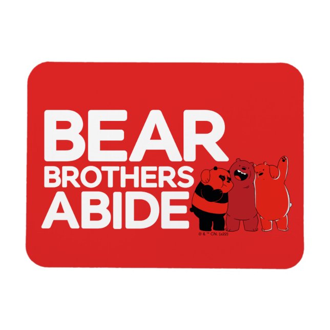 Magnet Flexible Nous Ours nu - Ours Frères Abide (Horizontal)
