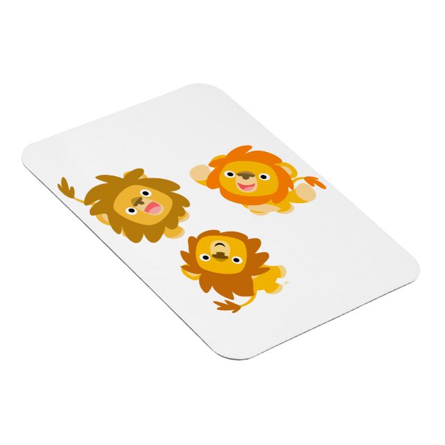 Magnet Flexible "Nous sommes ici ! !" Aimant flexible Lions Cartoo (Côté Droit)