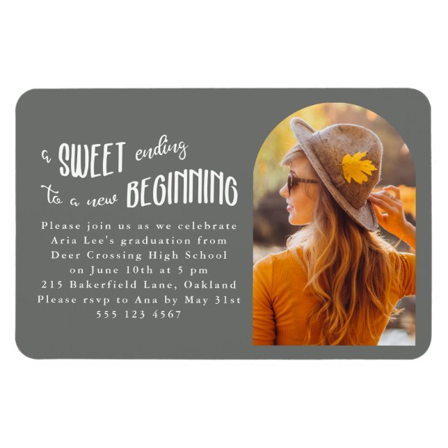 Magnet Flexible Nouveau Début 2022 Photo Graduation Party (Horizontal)