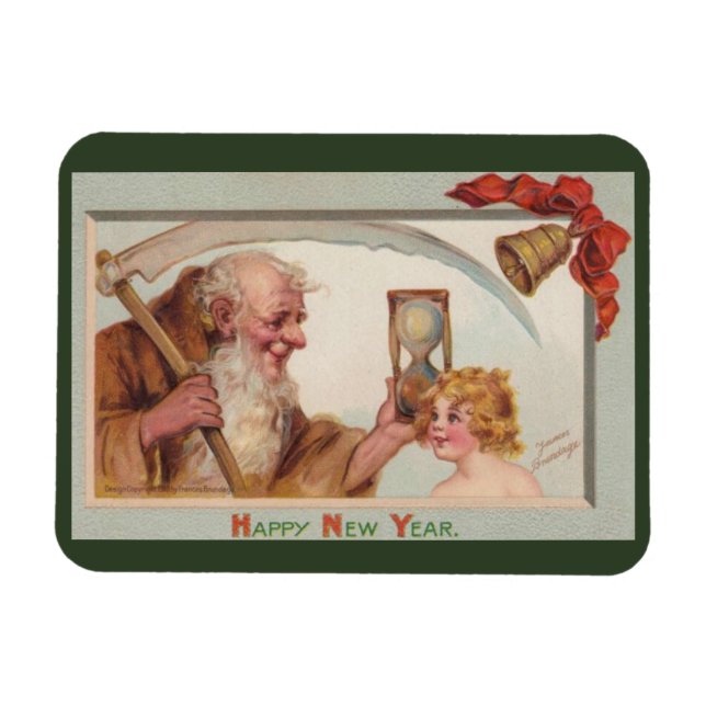 Magnet Flexible Nouvel An vintage (Horizontal)