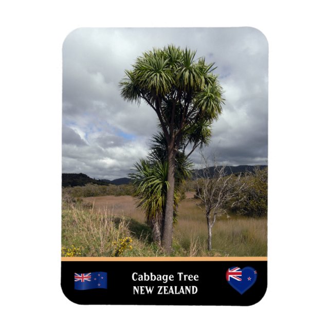 Magnet Flexible Nouvelle-Zélande - Cabbage Tree, Voyage / Wilderne (Vertical)