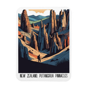 Magnet Flexible Nouvelle-Zélande Putangirua PinnaclesVoyage