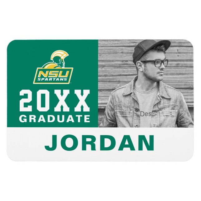Magnet Flexible NSU Spartans Graduate (Horizontal)
