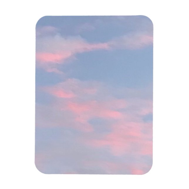 Magnet Flexible Nuages roses personnalisables (Vertical)