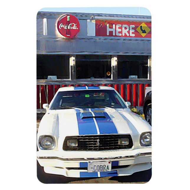 Magnet Flexible Nuit classique de croisière en voiture au dîner (Vertical)