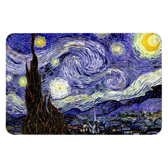 Magnet Flexible Nuit étoilée de Van Gogh, 1889 (Horizontal)