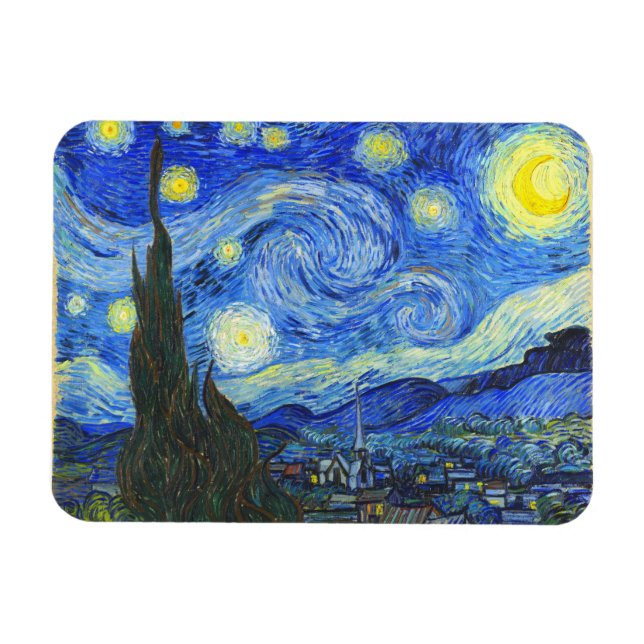 Magnet Flexible Nuit étoilée par Vincent van Gogh (Horizontal)