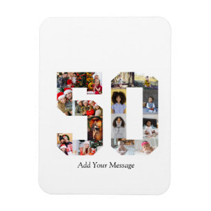 Magnet Flexible Numéro 50 Collage photo