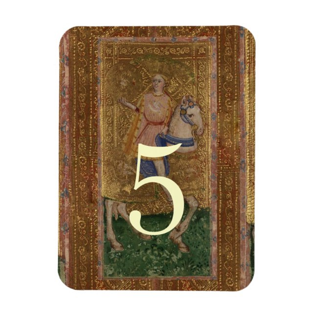 Magnet Flexible Numéro de tableau Knight mariage de la Renaissance (Vertical)