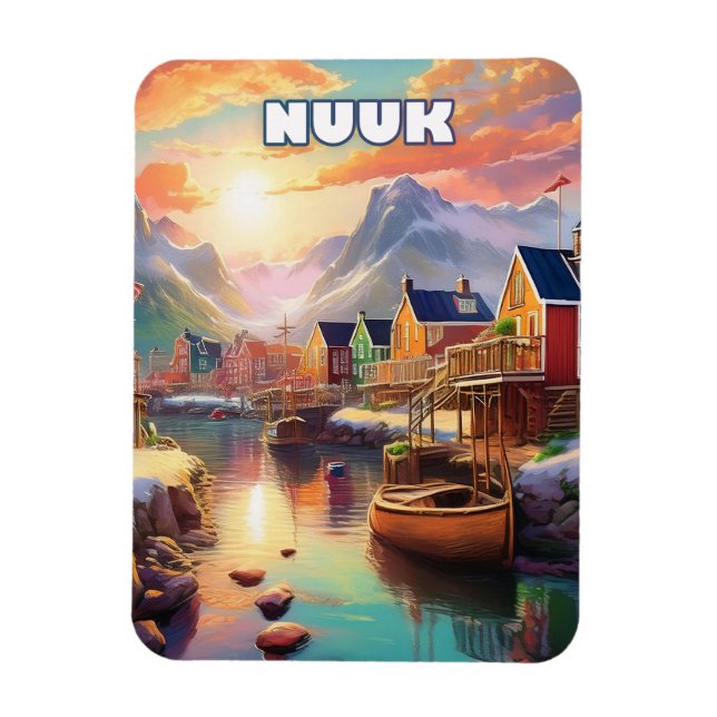 Magnet Flexible Nuuk, pearl of the Arctic (Vertical)