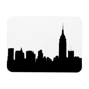 Magnet Flexible NYC Skyline Silhouette, Empire State Bldg