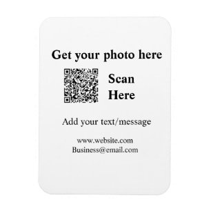 Magnet Flexible Obtenez votre photo scan QR ajouter l'adresse e-ma