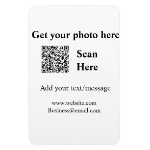 Magnet Flexible Obtenez votre photo scan QR ajouter l'adresse e-ma