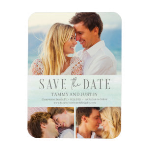 Magnet Flexible Ocean Vibes Beach Mariage Économisez La Date Magne