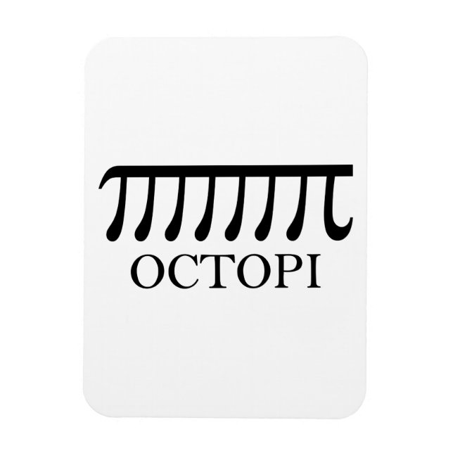 Magnet Flexible Octopi - Funny Pi Octopus Math (Vertical)