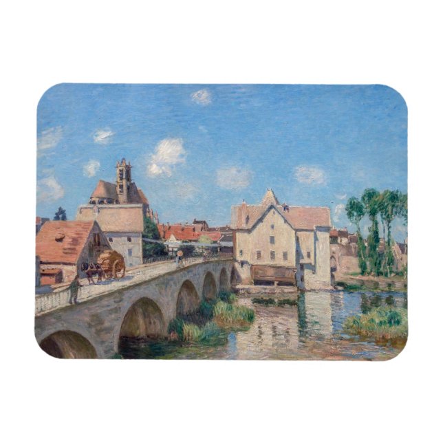 Magnet Flexible OEuvre d'Alfred Sisley - Le Pont de Moret (Horizontal)