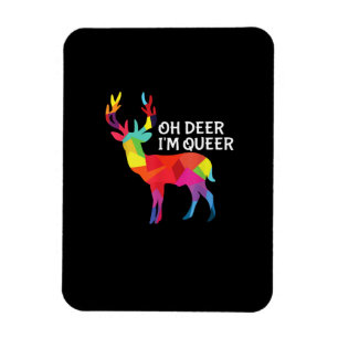 Magnet Flexible Oh cerf drôle queer Pun LGBT Fierté Création