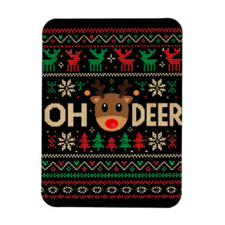 Magnet Flexible Oh Deer Ugly Christmas Sweater Puzzle