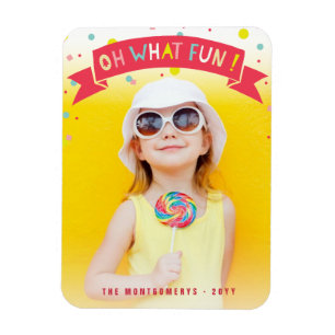 Magnet Flexible Oh Quel Amusant Bannière Colorful Confetti Points 