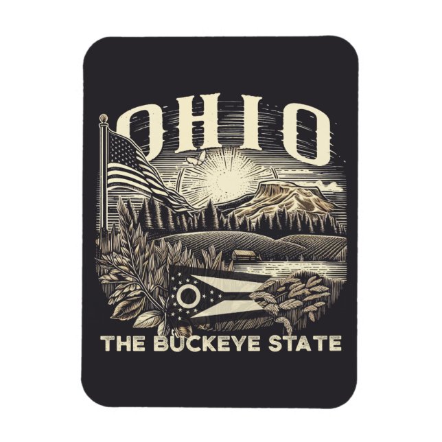 Magnet Flexible Ohio Le Buckeye State (Vertical)