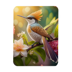 Magnet Flexible Oiseau Fantastique à Crête Dorée