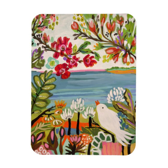 Magnet Flexible Oiseaux dans le jardin (Vertical)