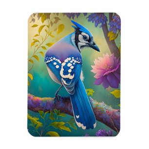Magnet Flexible Oiseaux Fantastiques Geai Bleu