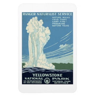Magnet Flexible Old Faithful, poster vintage du parc de Yellowston