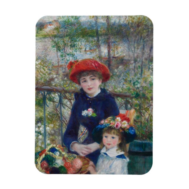 Magnet Flexible On the Terrace, Impressionist Portrait, Renoir (Vertical)