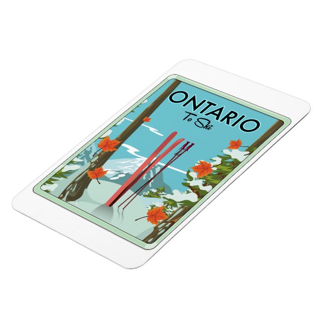 Magnet Flexible Ontario À Ski (Côté Gauche)