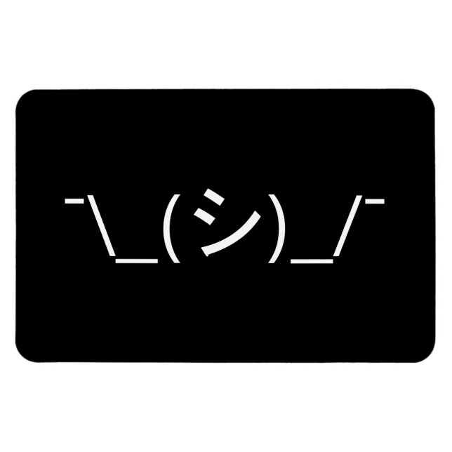 Magnet Flexible Oops Shrug Emoticon ; -\_(シ)_/ (Horizontal)
