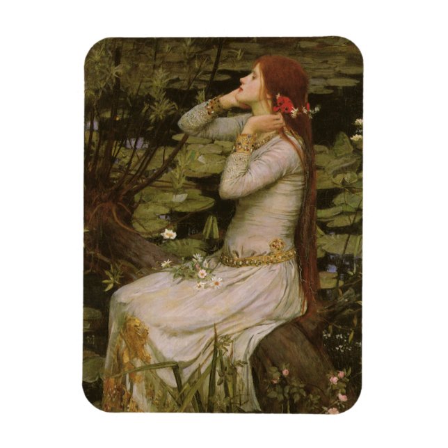 Magnet Flexible Ophélie par l'étang par John William Waterhouse (Vertical)