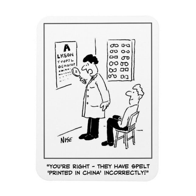 Magnet Flexible Opticien à l'épreuve des yeux (Vertical)