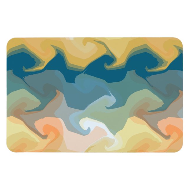 MAGNET FLEXIBLE OR ABSTRAIT VERT BLEU (Horizontal)