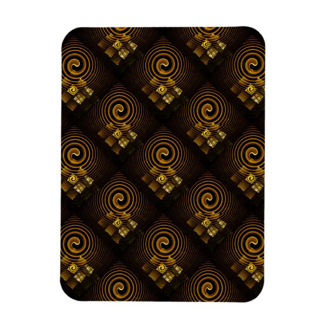 Magnet Flexible Or Moderne Boho Élégant Motif d'Art Abstrait #502 (Vertical)