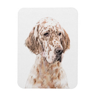 Magnet Flexible Orange Belton Painting Dog Art