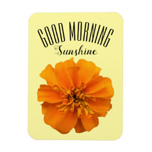 Magnet Flexible Orange Marigold Good Morning Sunshine