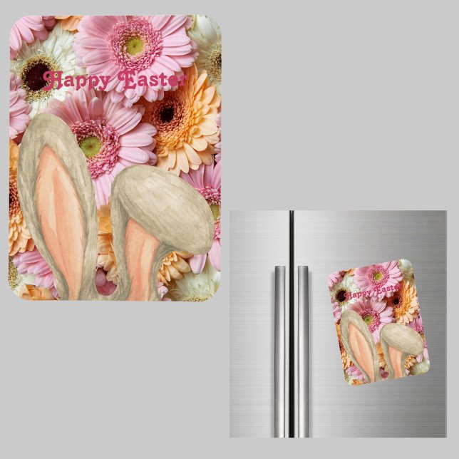 Magnet Flexible Oreilles de lapin de Pâques avec Gerbera Fleurs de (Créateur téléchargé)