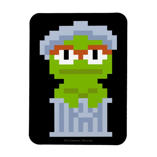 Magnet Flexible Oscar the Grouch Pixel Art (Vertical)