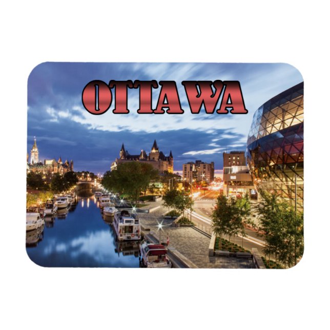 Magnet Flexible Ottawa au crépuscule (Horizontal)