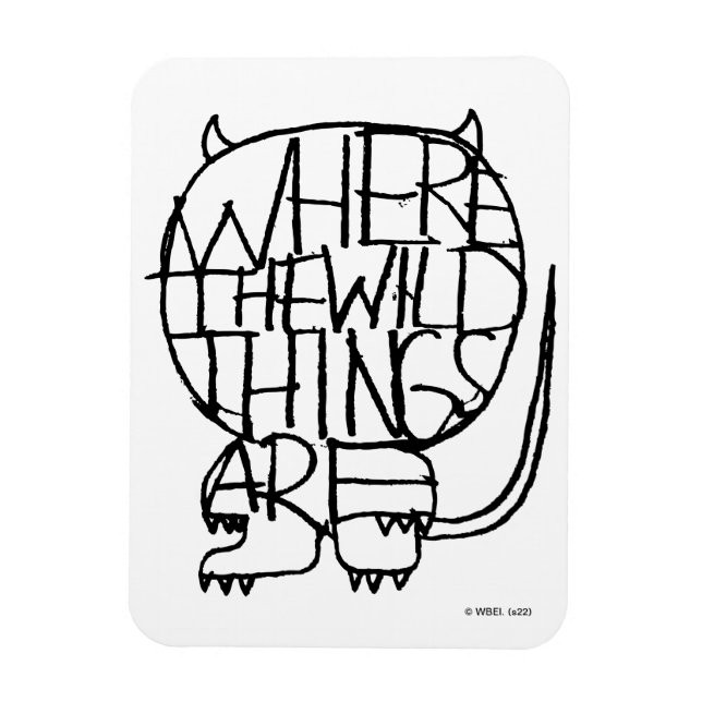 Magnet Flexible Où sont les choses sauvages | Croquis par objet sa (Vertical)