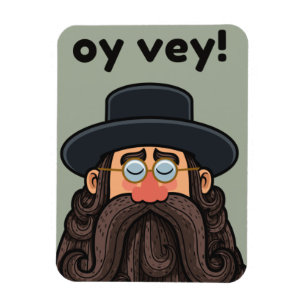 Magnet Flexible OUI ! Funny RABBI Peronalisé