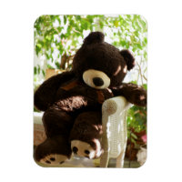 Ours en peluche géant se détendre au paradis